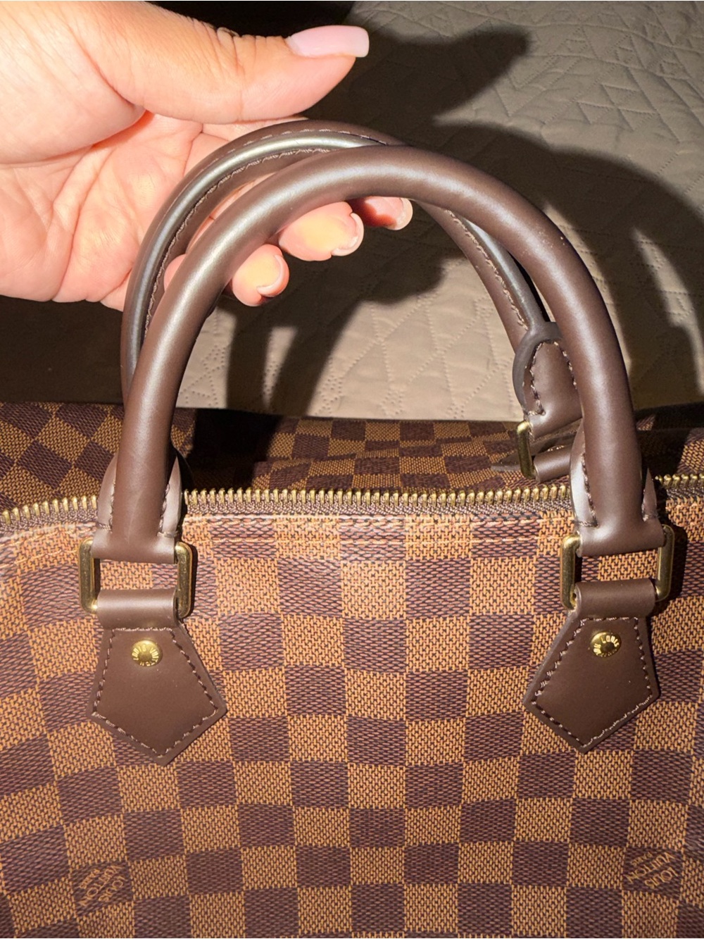 Louis Vuitton Speedy 35 Damier Ebene with Red Interior - Picture 3 of 11